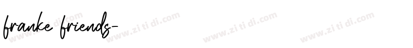 franke friends字体转换